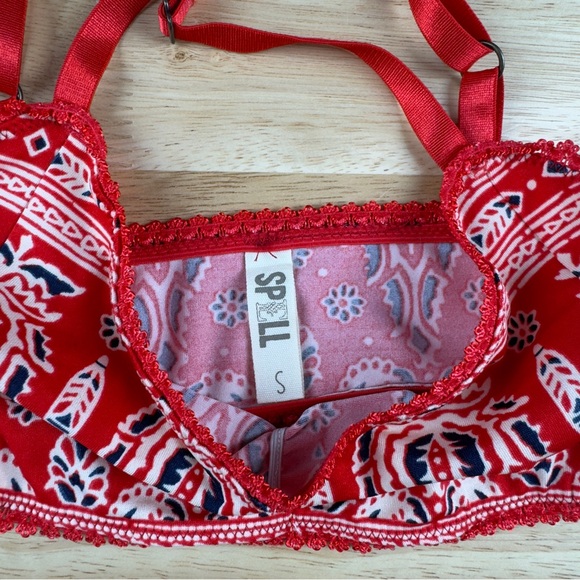 ✨ Spell Gypsiana Bralette ✨ Red Bandana ✨ S - Picture 3 of 5